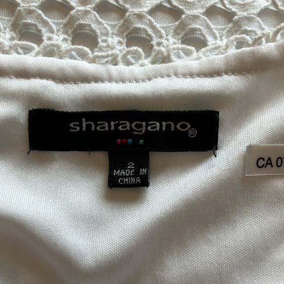 Sharagano White Textured Dress - Picture 6 of 12